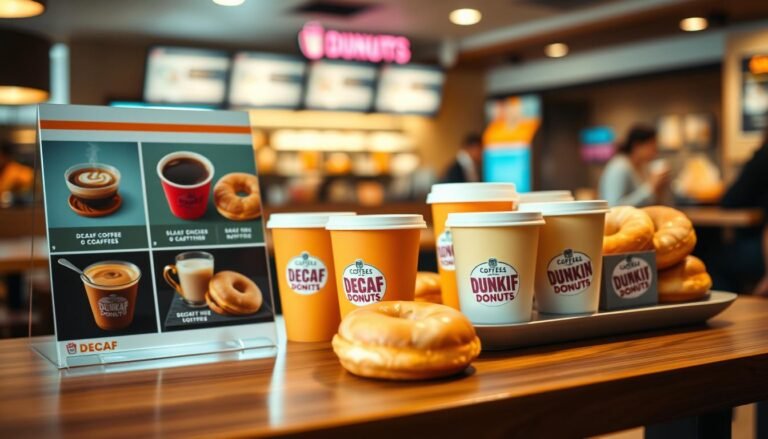 dunkin donuts decaf menu