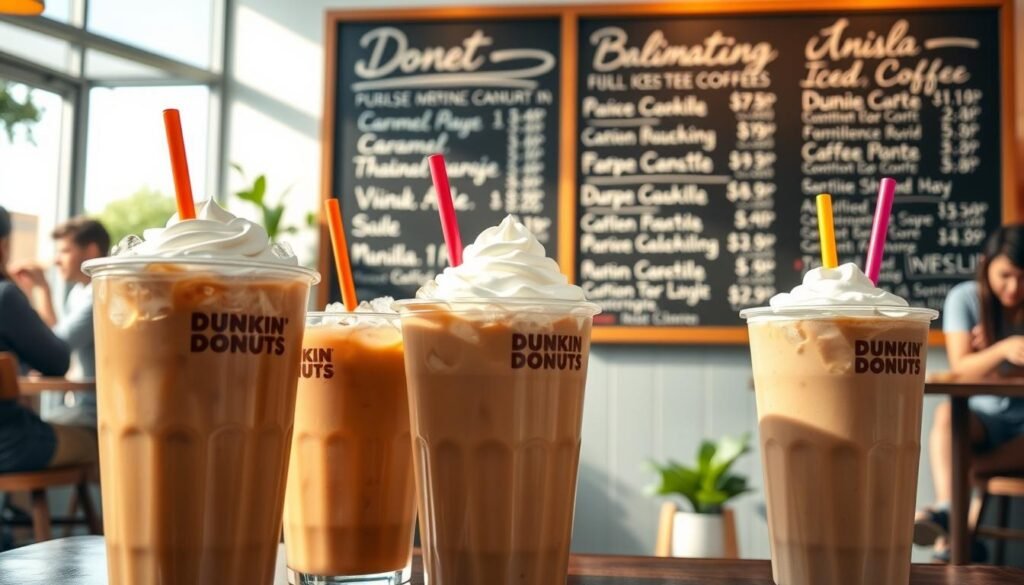 dunkin donuts iced coffee menu