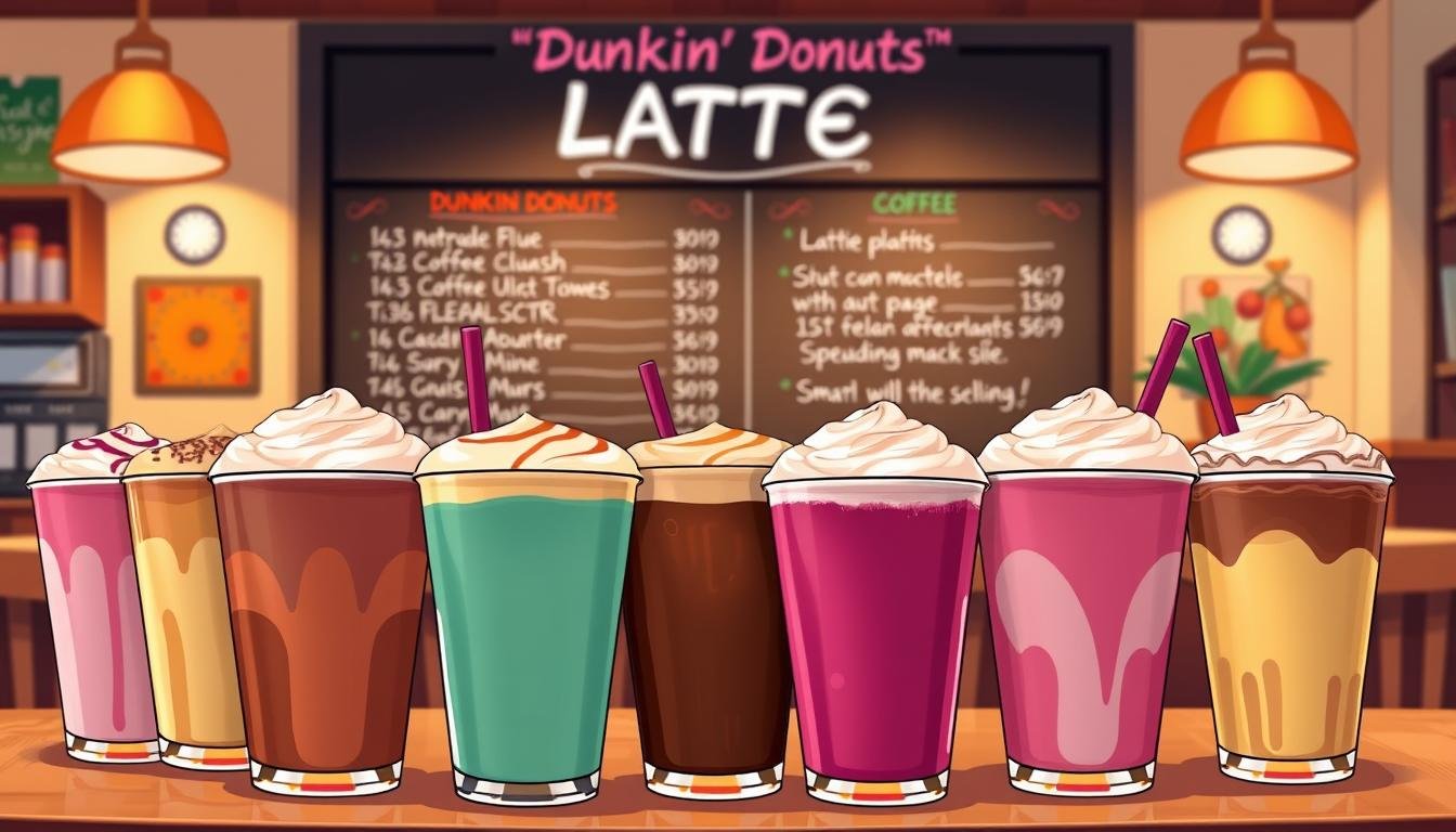 dunkin donuts latte menu