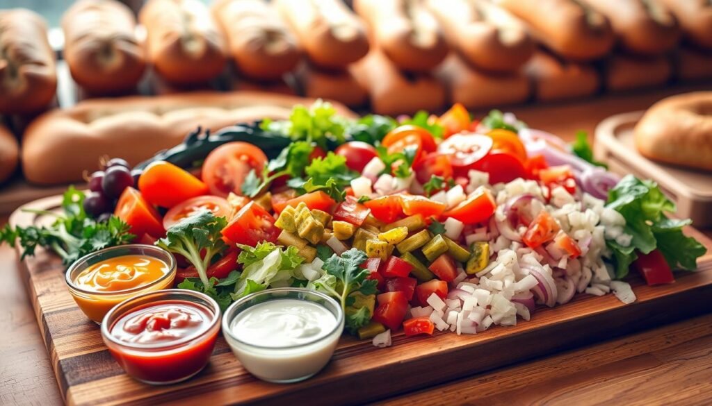 subway sandwich toppings