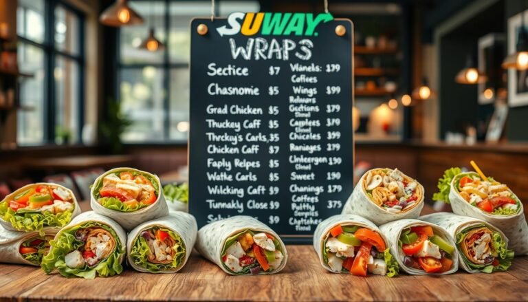 subway wraps menu with prices