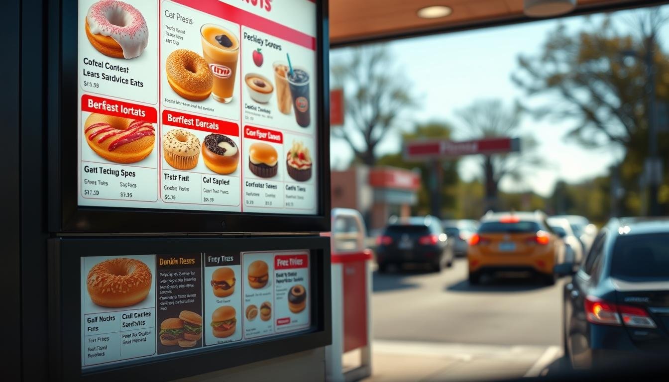 dunkin donuts drive thru menu