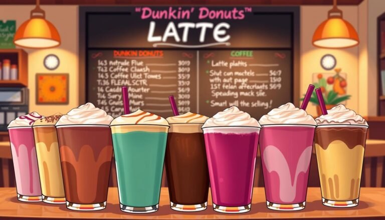 dunkin donuts latte menu