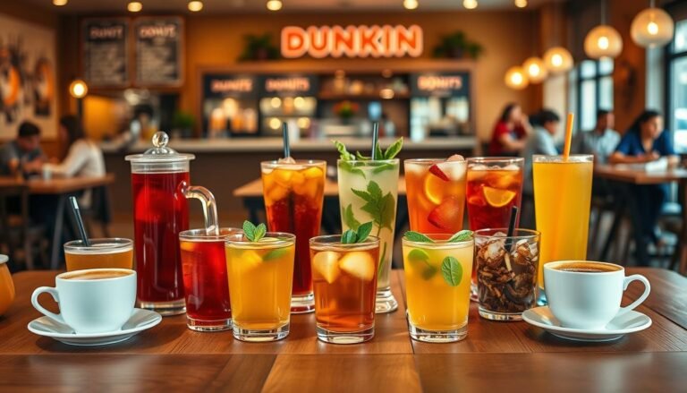 dunkin donuts tea menu