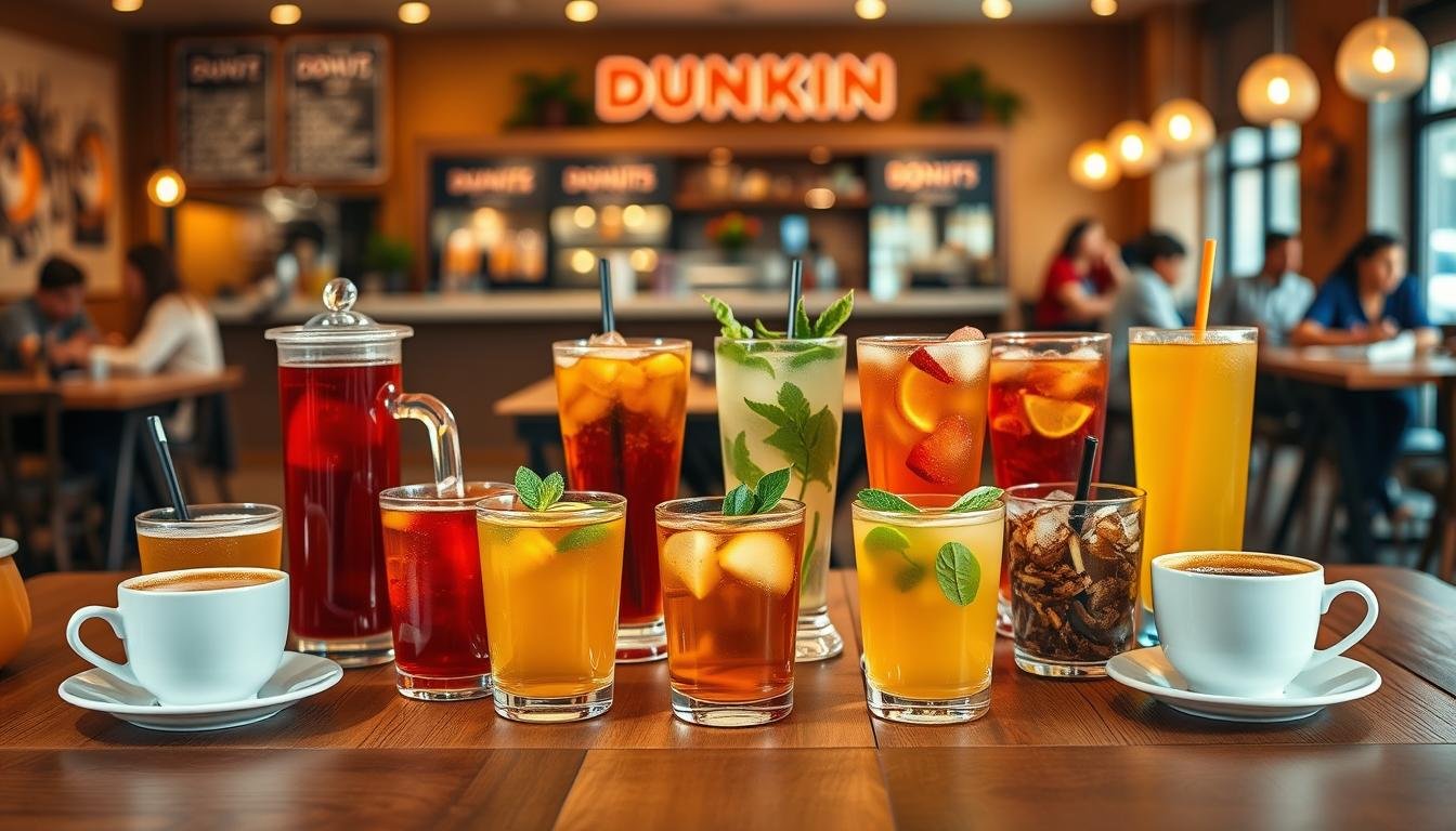 dunkin donuts tea menu